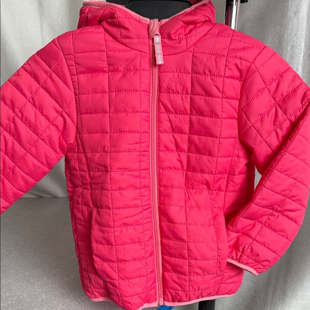 Cat & Jack Bright Pink Puffer Jacket XS (4/5)